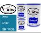 Preview: Jeep, Chief, QB / RQB: 500ml Lackdose + 500ml Klarlack + 250ml Härter - Set, von ATW Autoteile West.